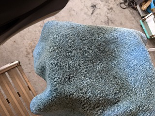 リンス作業後のクロス